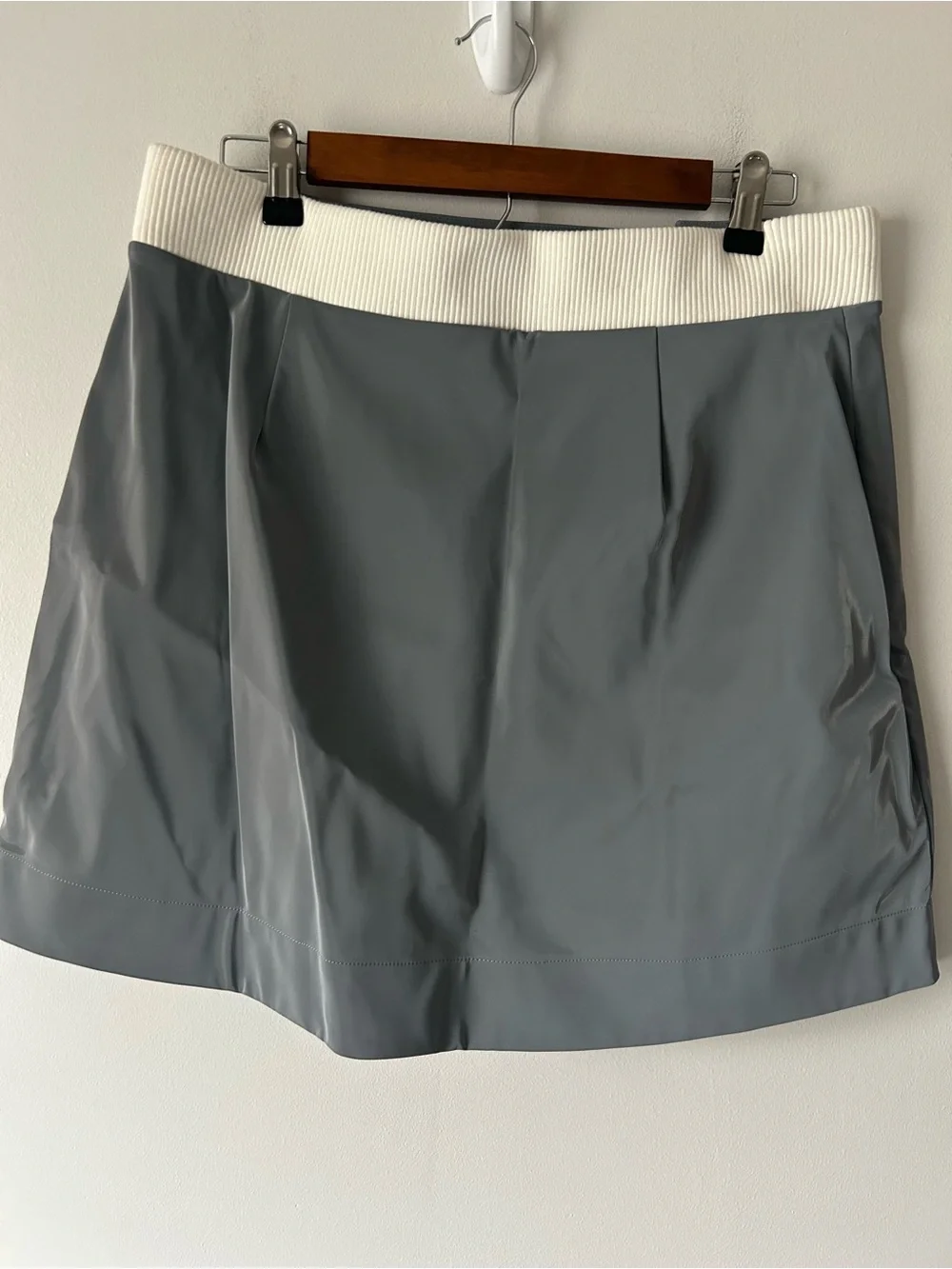 Adidas Blue Version high shine skirt L NWT